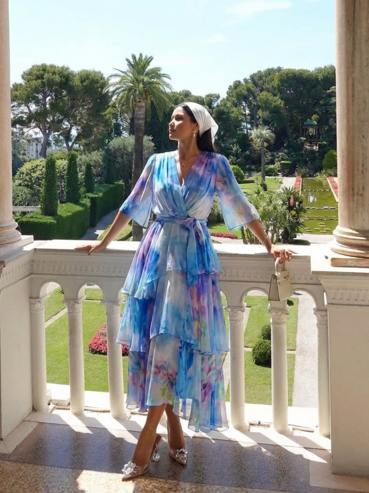 Calista | Robe maxi à décolleté