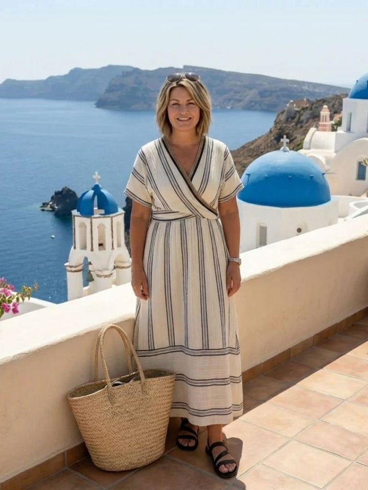 Thalassa | Robe midi à manches courtes