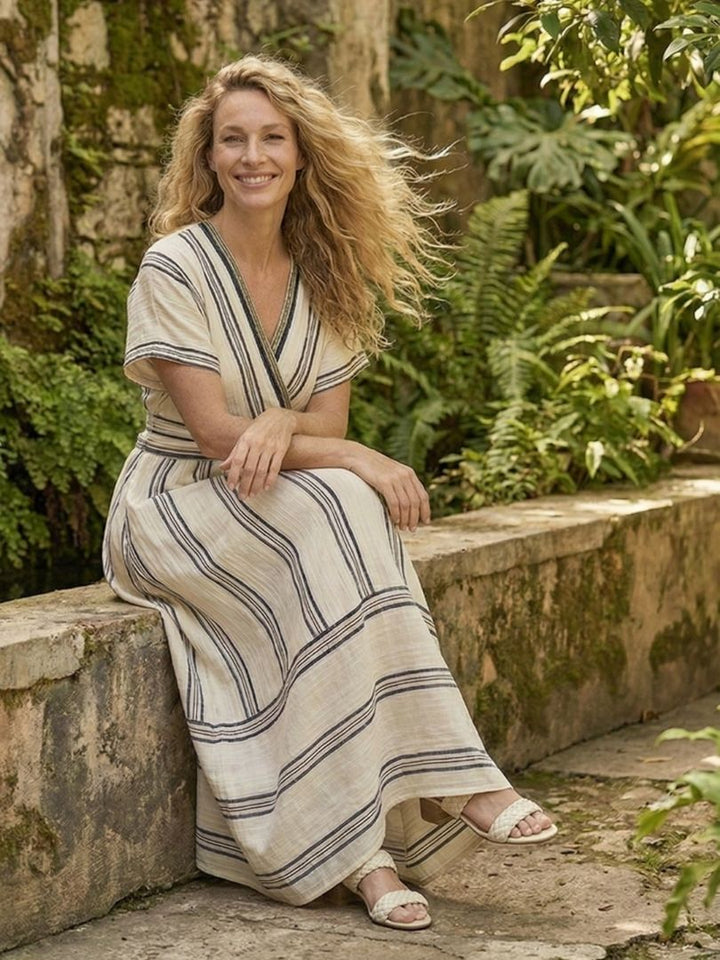 Thalassa | Robe midi à manches courtes