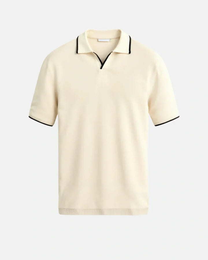 JOHN | POLO SUR MESURE EN PIQUÉ AVEC DÉTAILS CONTRASTANTS