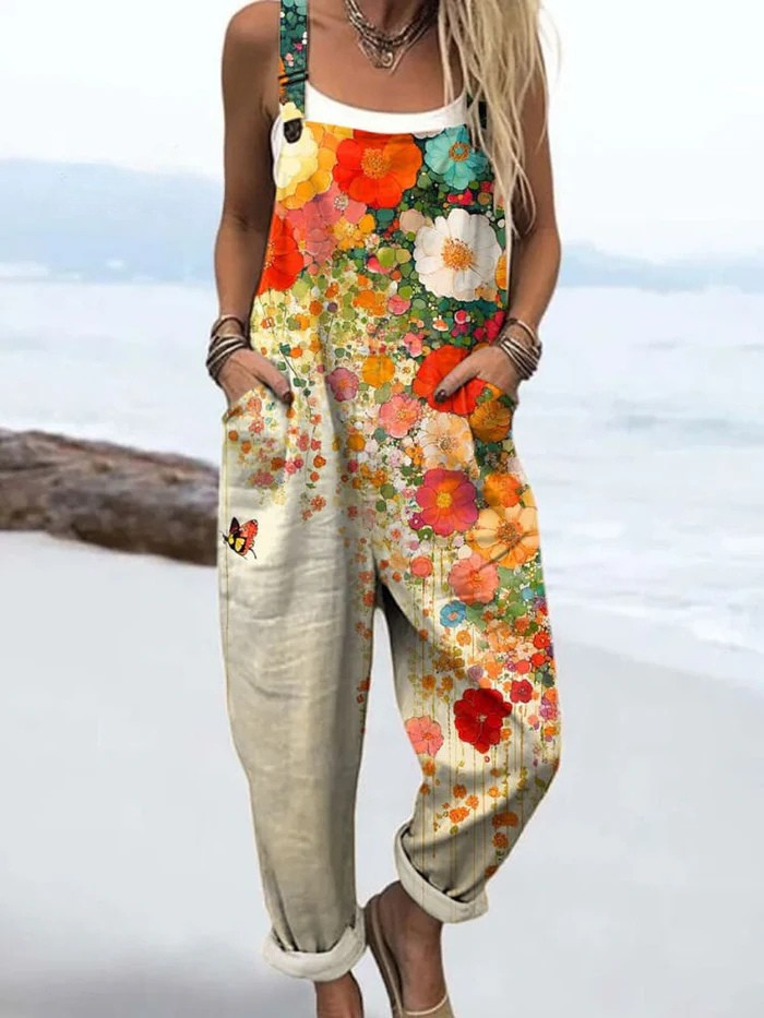 Lynn™ | Combinaison Florale Vintage pour Femmes