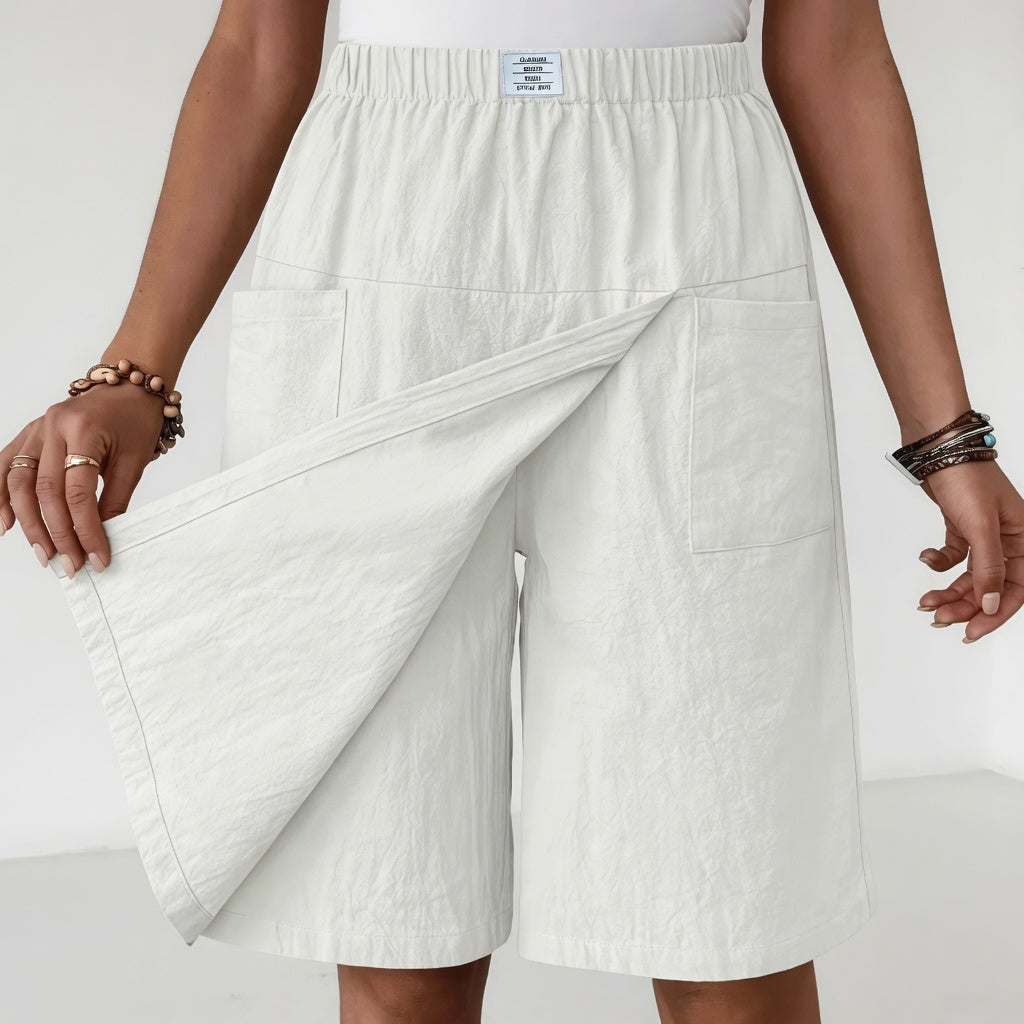 Emelia | Jupe-short à Taille Elastiquée Avec Poches