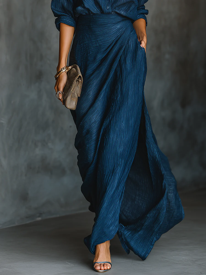 Jupe | Ensemble Satin Blouse et