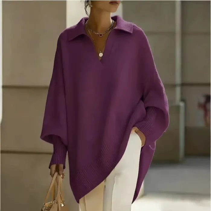 Tina | Pull Uni et Elégant