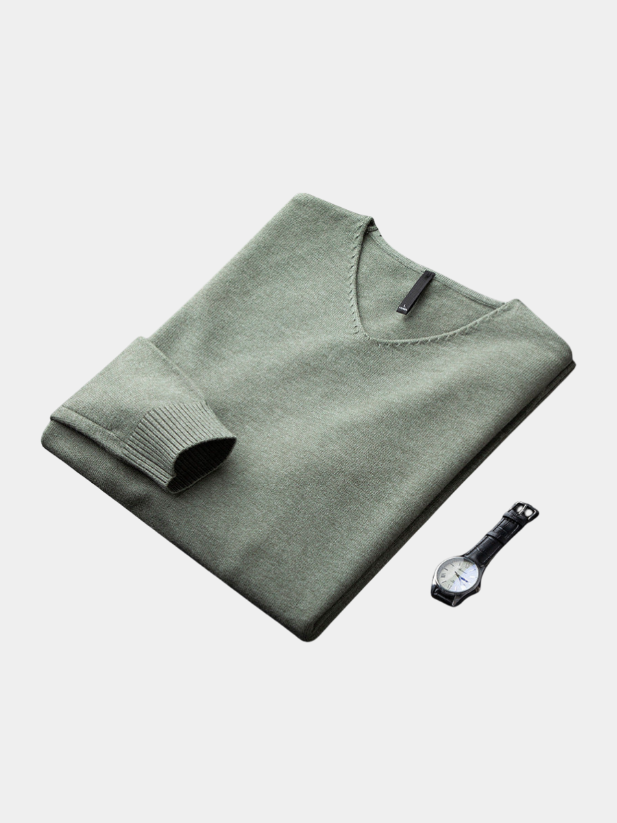 TYSON | PULL EN V EN FIBRES NOBLES