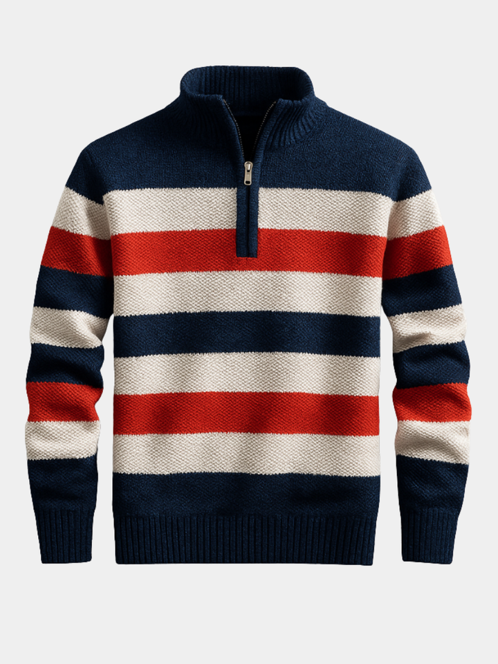 REGGIE | PULLOVER EN MAILLE AVEC ZIP