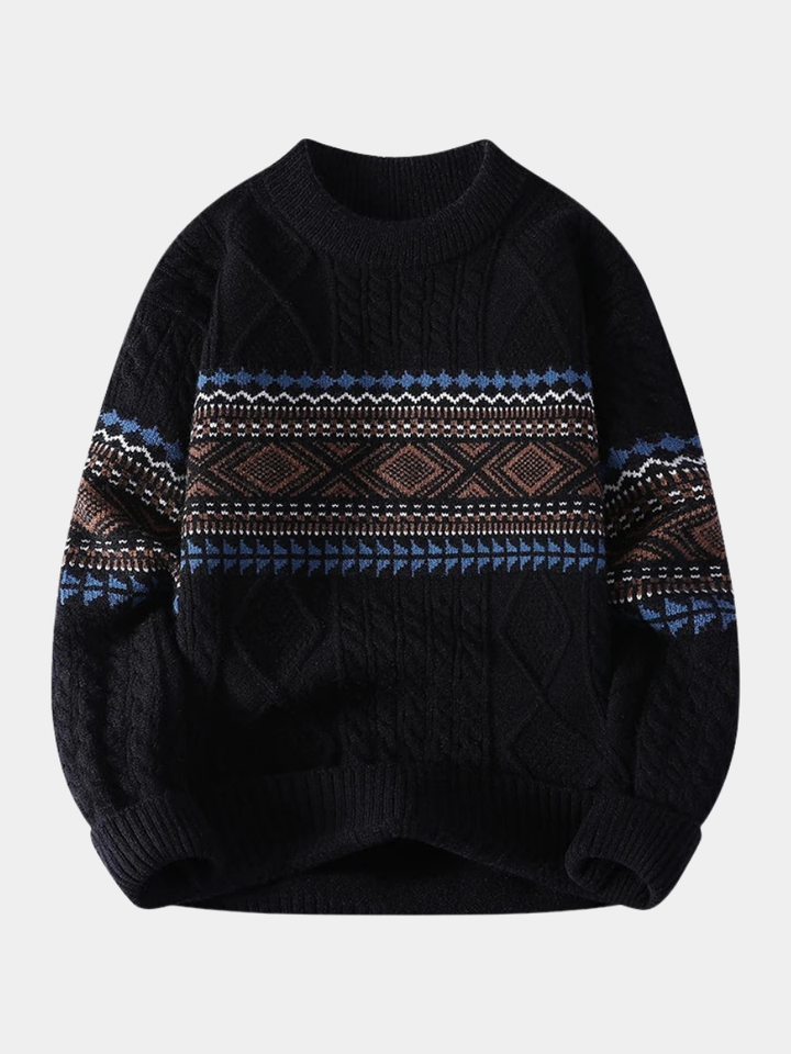 LAURENT MONACO | PULL EN MAILLE NORDIQUE POUR HOMME