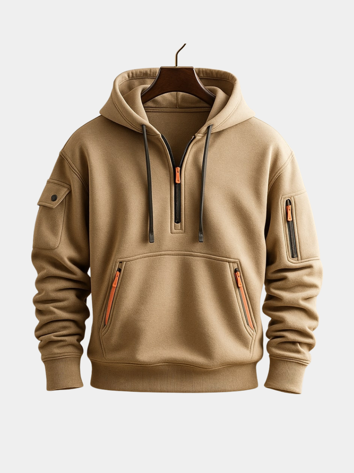 NICO | SWEAT À CAPUCHE EN MOLLETON À DEMI-ZIP