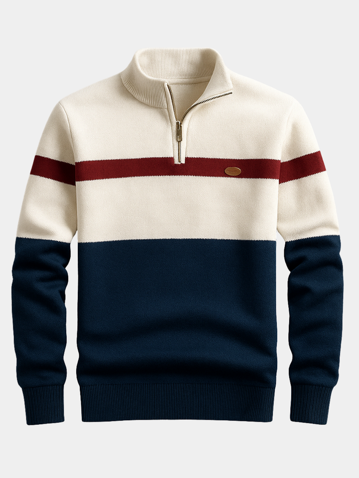 LUKA | PULL HOMME AVEC ZIP AU COL