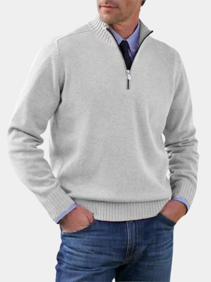 MALIK | PULL ÉLÉGANT À MI-ZIP