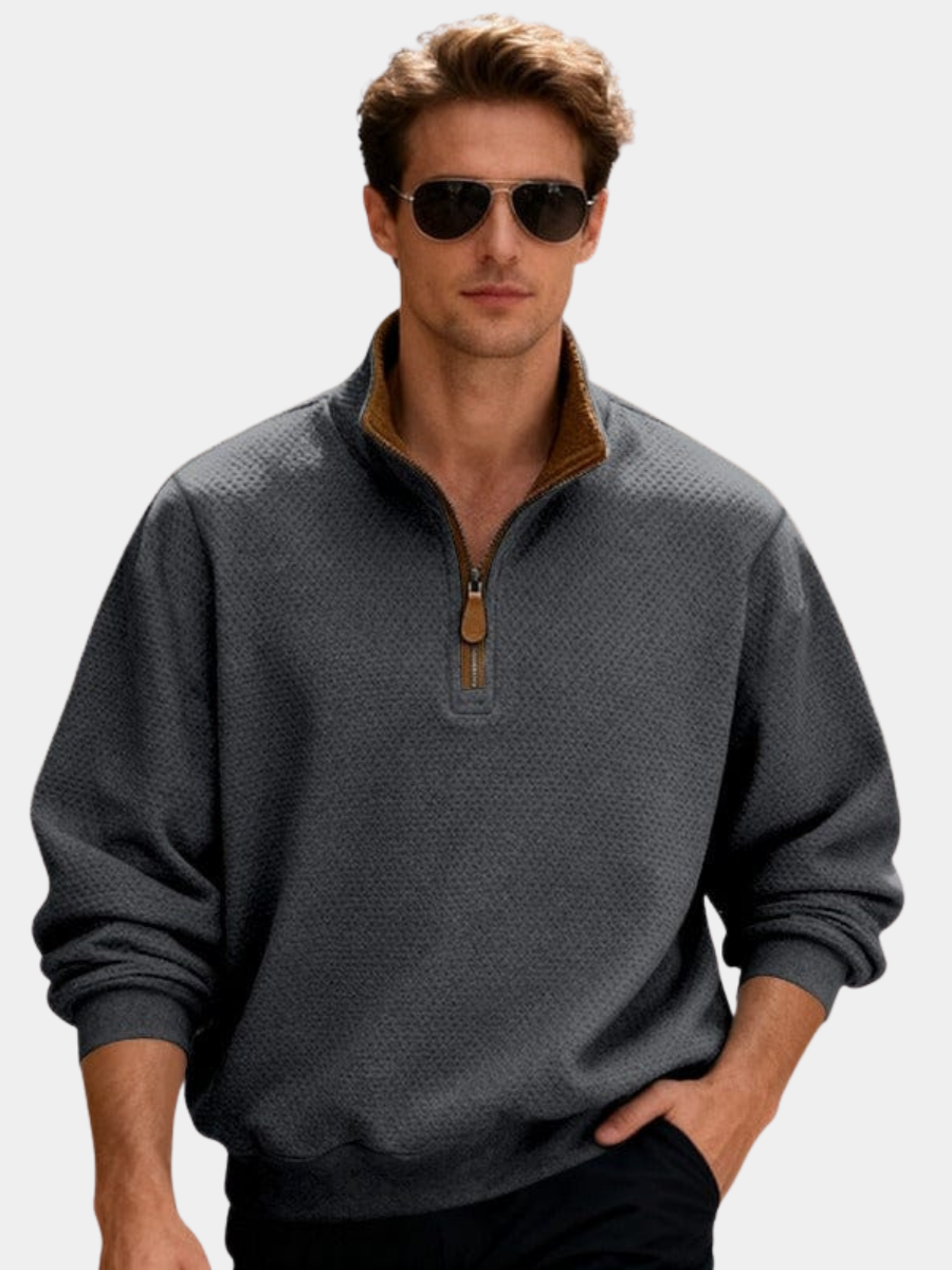 ROLLY | PULL TEXTURÉ ZIPPÉ
