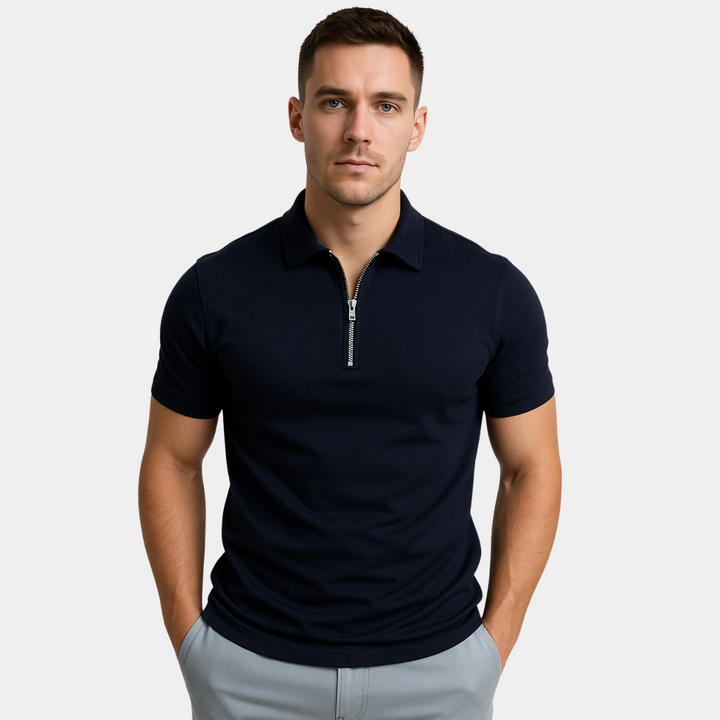 NATHAN | POLO MODERNE AVEC ZIP MI-HAUT