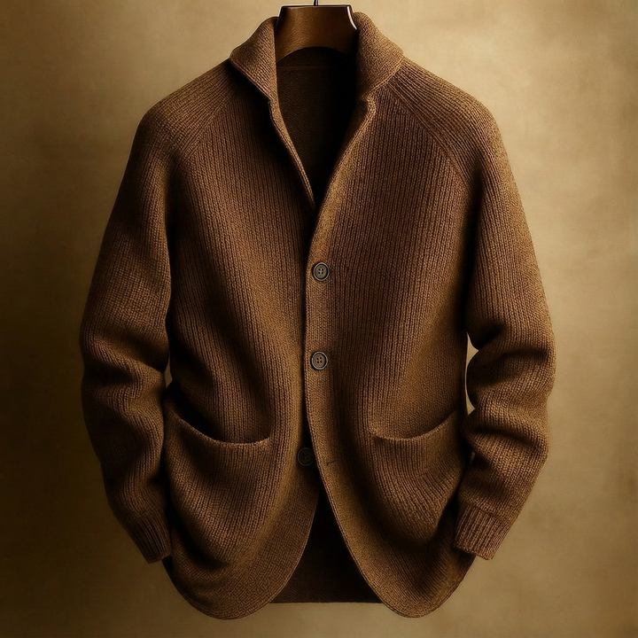 RICK | CARDIGAN EN LAINE CÔTELÉE