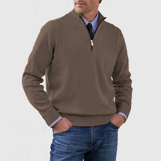 MALIK | PULL ÉLÉGANT À MI-ZIP