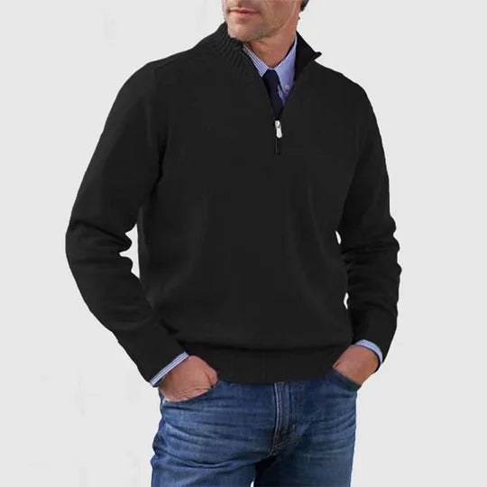 MALIK | PULL ÉLÉGANT À MI-ZIP
