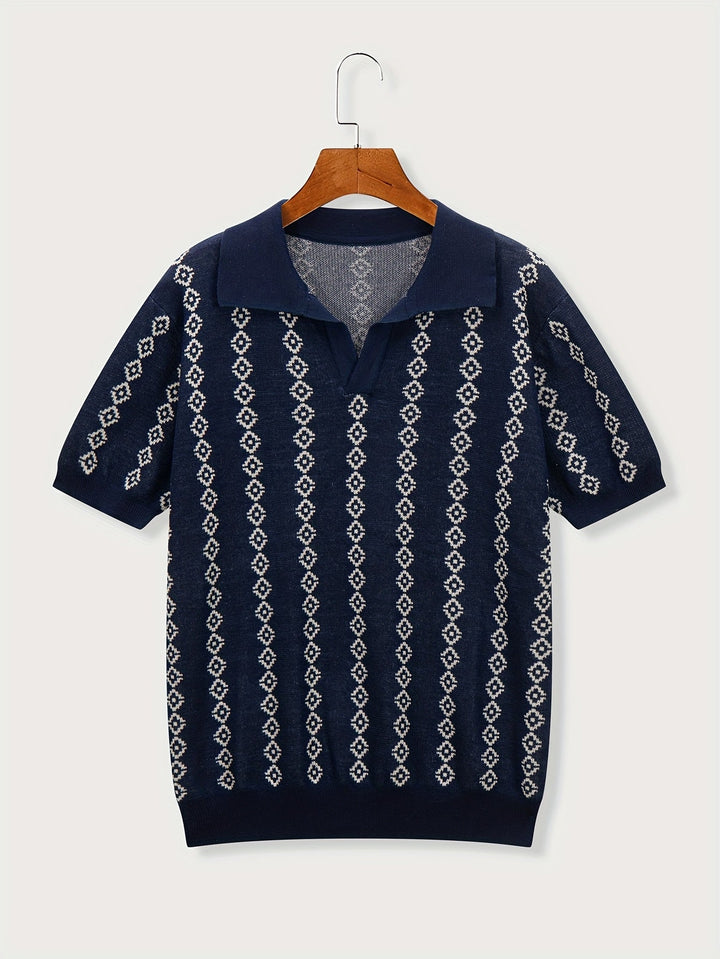 MAX | PULL À COL EN V GÉOMÉTRIQUE