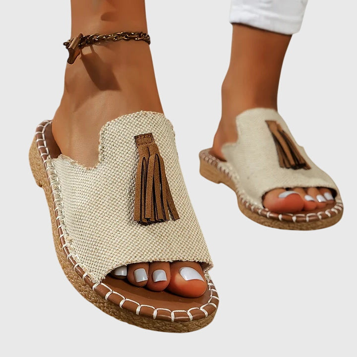 Nathalie | Sandales Bohèmes À Pompons