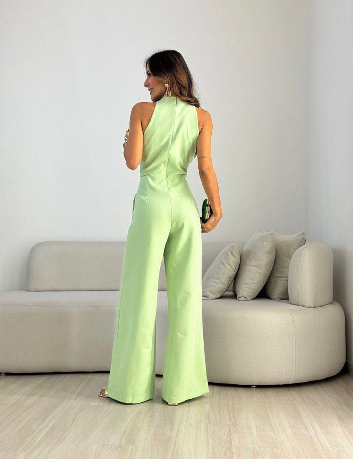 Sandra | Combinaison Fluide Élégante Taille Marquée Style Chic Soirée