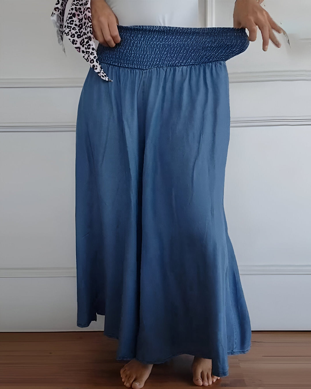 Beverly | Pantalon large pour femme avec taille smockée
