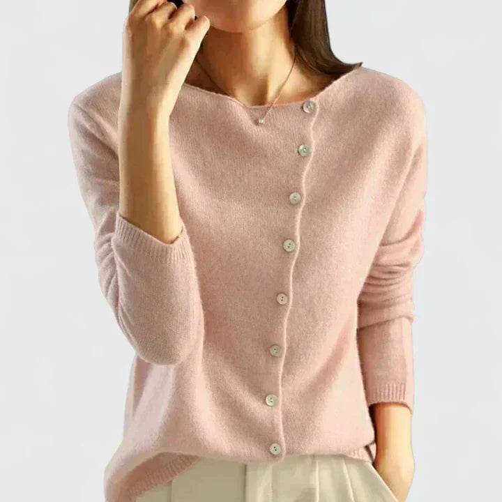 Soryne | Cardigan Moderne à Boutons Frontal