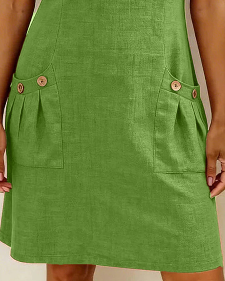 Madeleine | Robe en Coton Avec Fermeture Eclair
