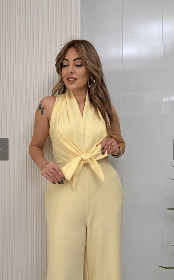 Sandra | Combinaison Fluide Élégante Taille Marquée Style Chic Soirée