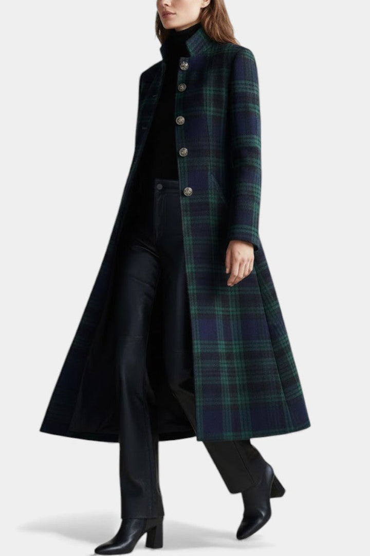 Rebecca | Manteau Élégant à Carreaux Intemporel