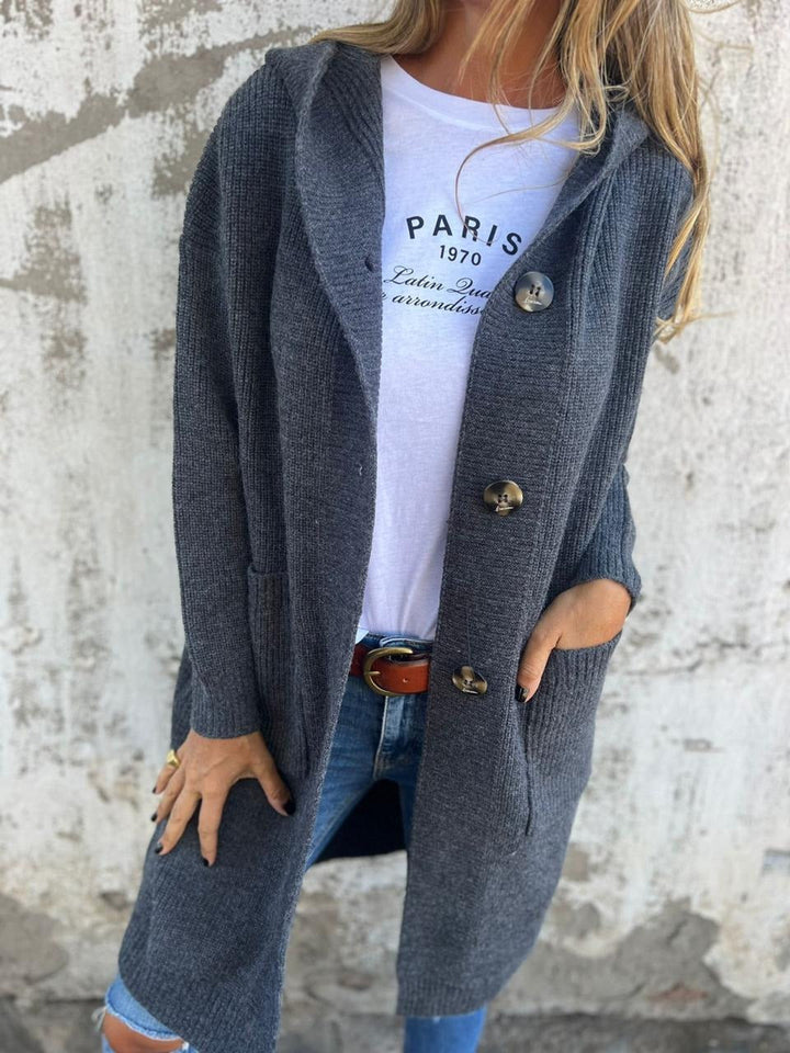 Ruby | Cardigan à Capuche Long et Confortable