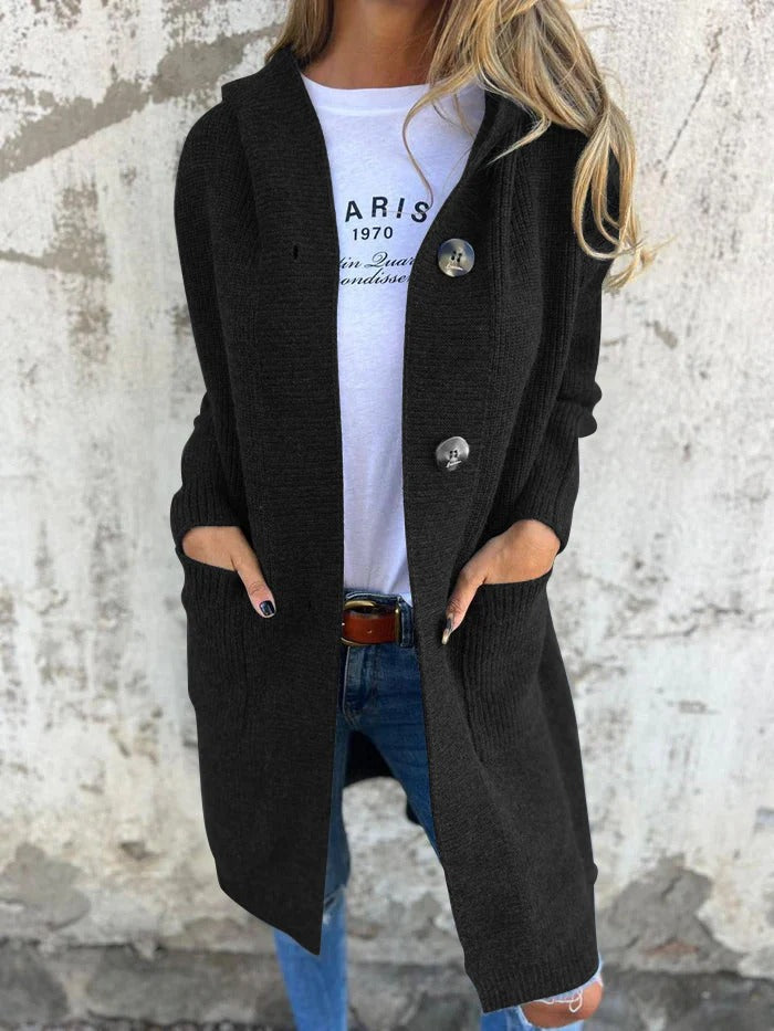 Ruby | Cardigan à Capuche Long et Confortable