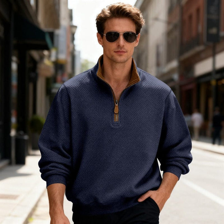 ROLLY | PULL TEXTURÉ ZIPPÉ
