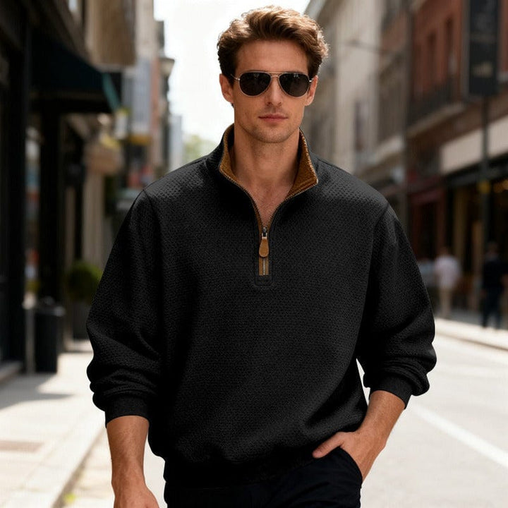 ROLLY | PULL TEXTURÉ ZIPPÉ