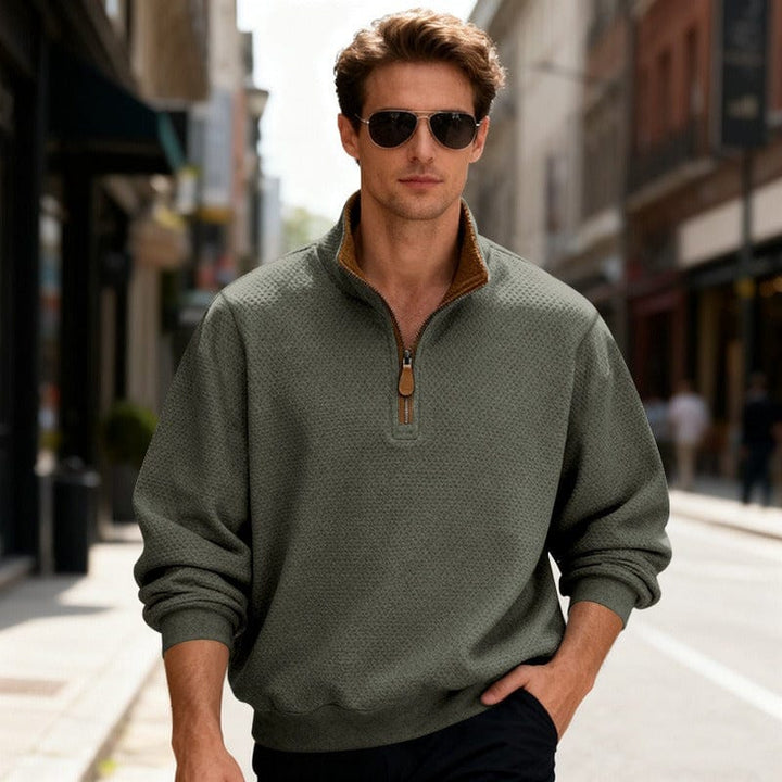 ROLLY | PULL TEXTURÉ ZIPPÉ