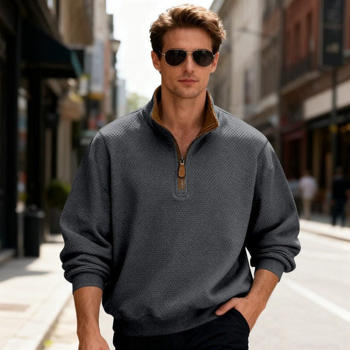 ROLLY | PULL TEXTURÉ ZIPPÉ