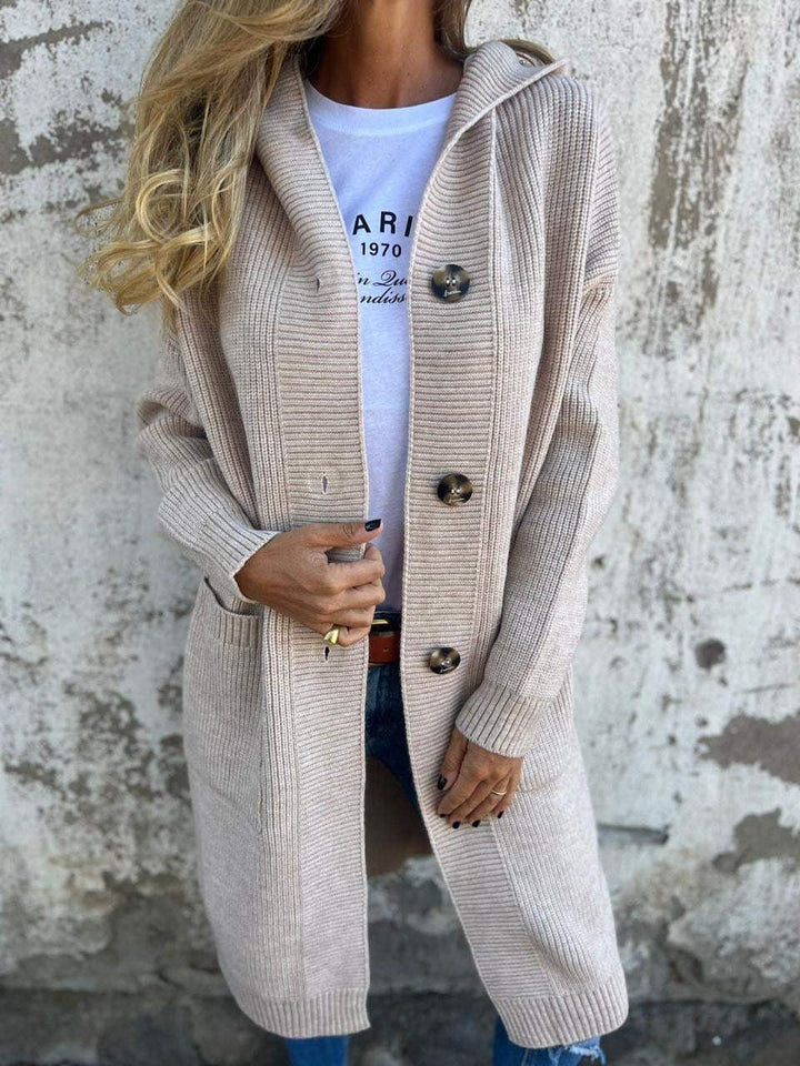 Ruby | Cardigan à Capuche Long et Confortable