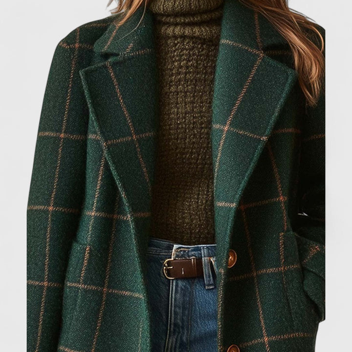 Fiona | Manteau à Carreaux Classique