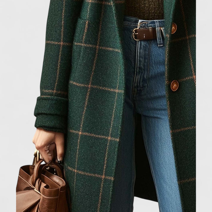 Fiona | Manteau à Carreaux Classique