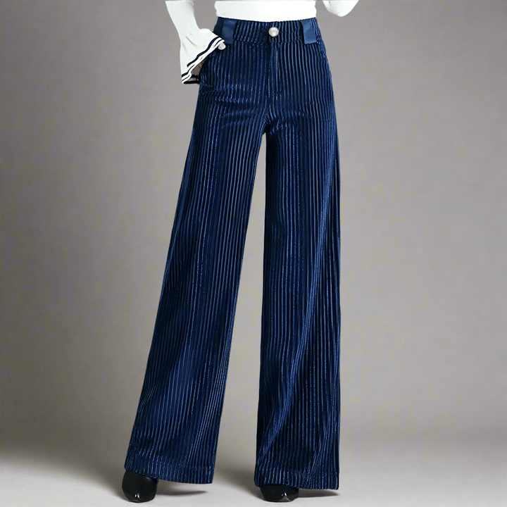 ARLYN | PANTALON EN VELOURS TRICOTÉ TAILLE HAUTE POUR FEMME