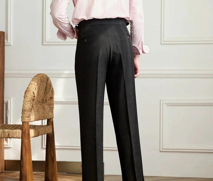 Timothy | Pantalon Fluide Taille Haute Elégant