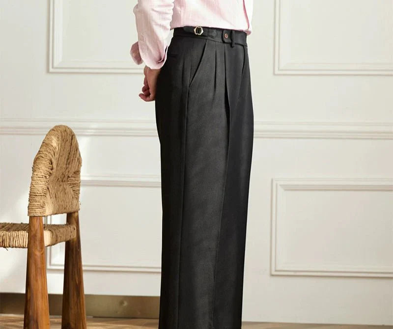 Timothy | Pantalon Fluide Taille Haute Elégant