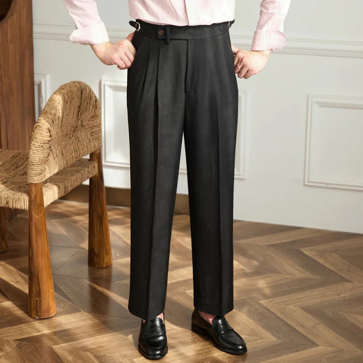 Timothy | Pantalon Fluide Taille Haute Elégant
