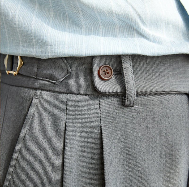Timothy | Pantalon Fluide Taille Haute Elégant