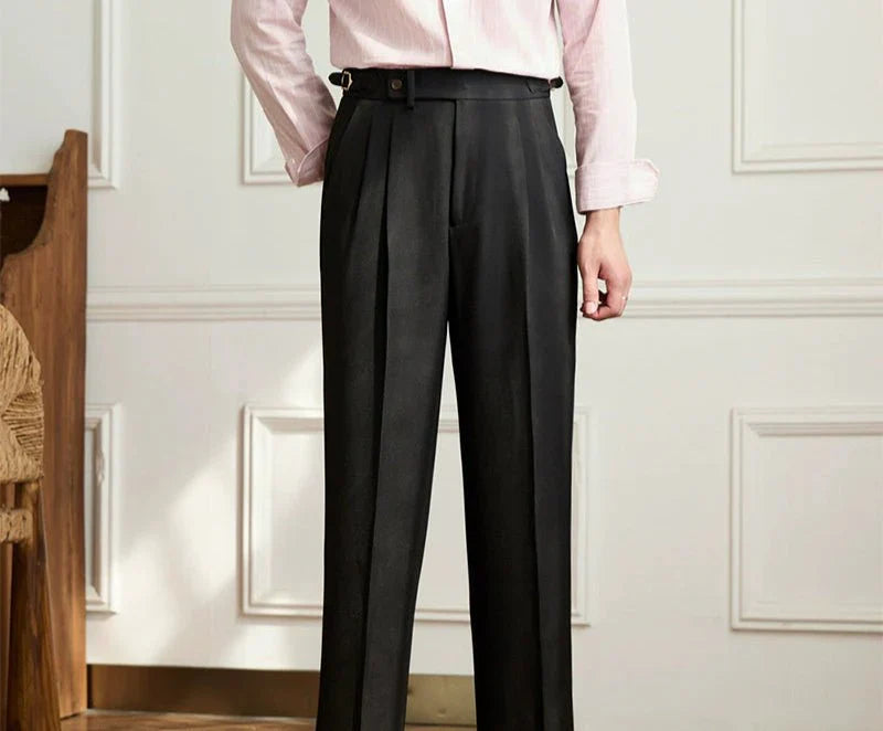 Timothy | Pantalon Fluide Taille Haute Elégant