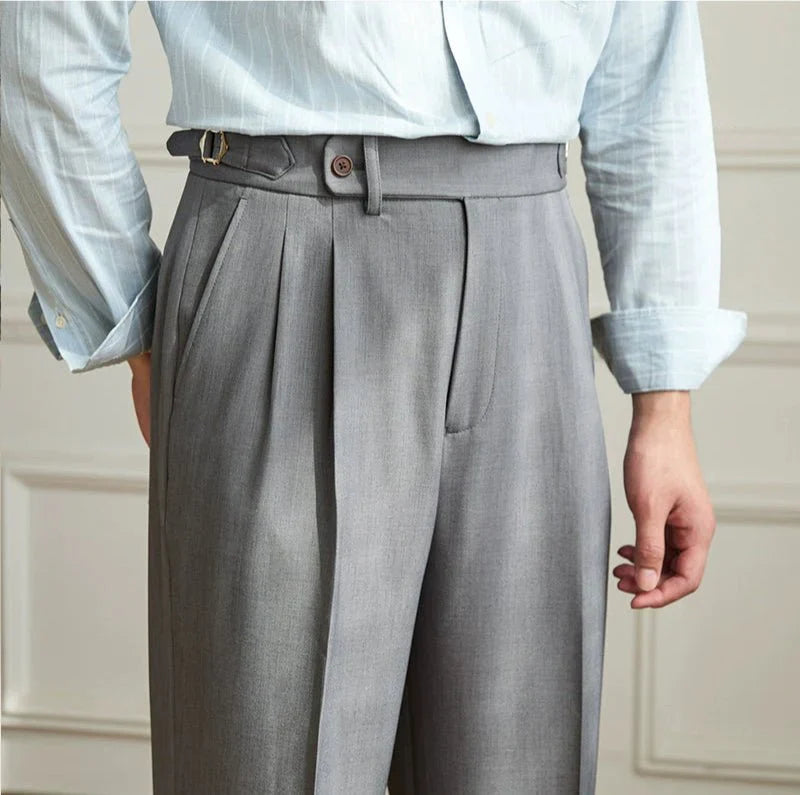 Timothy | Pantalon Fluide Taille Haute Elégant