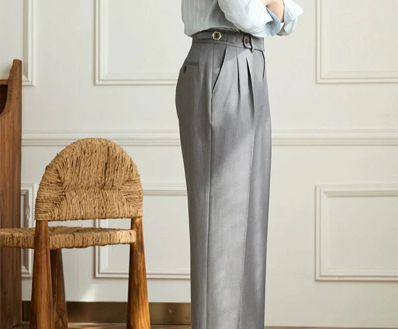 Timothy | Pantalon Fluide Taille Haute Elégant