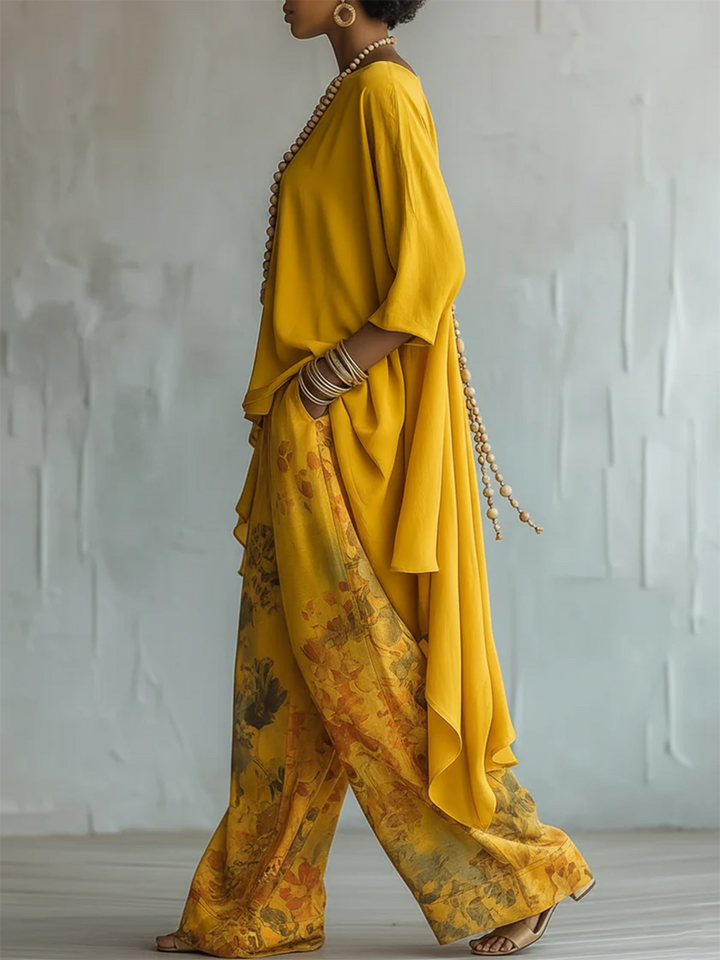 Helena | Ensemble Imprimé Floral Artistique Élégant