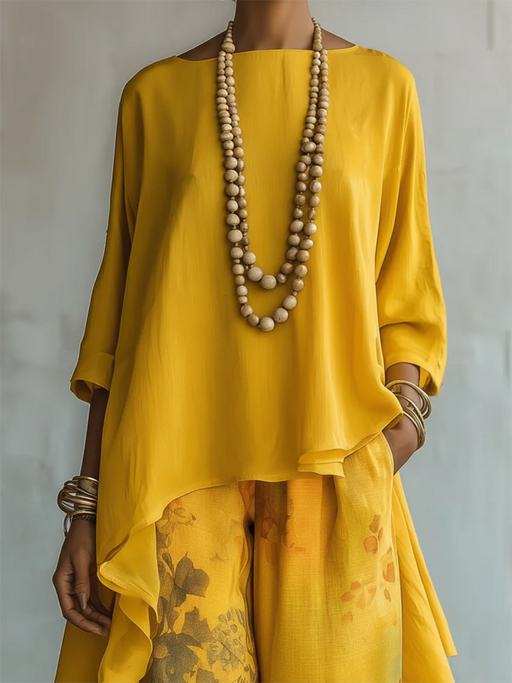 Helena | Ensemble Imprimé Floral Artistique Élégant