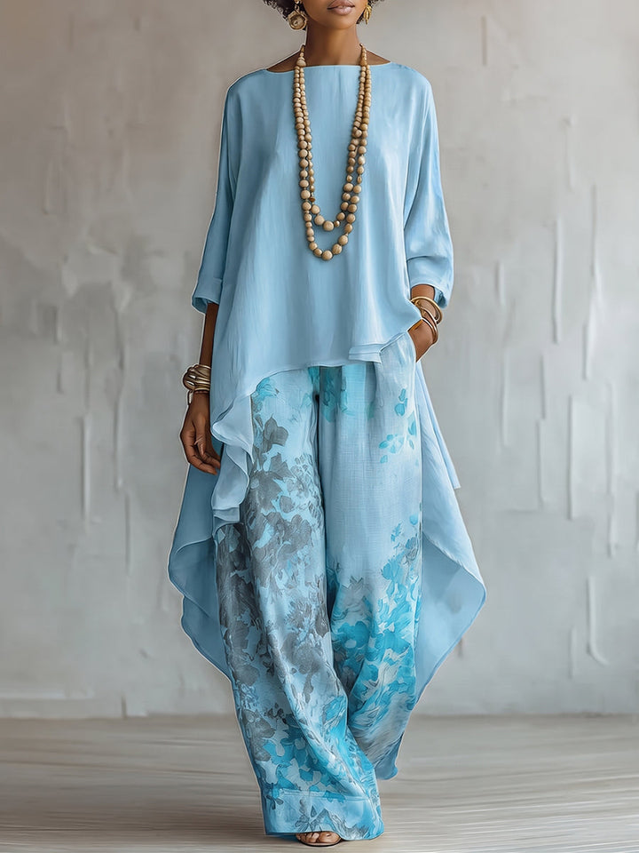 Helena | Ensemble Imprimé Floral Artistique Élégant
