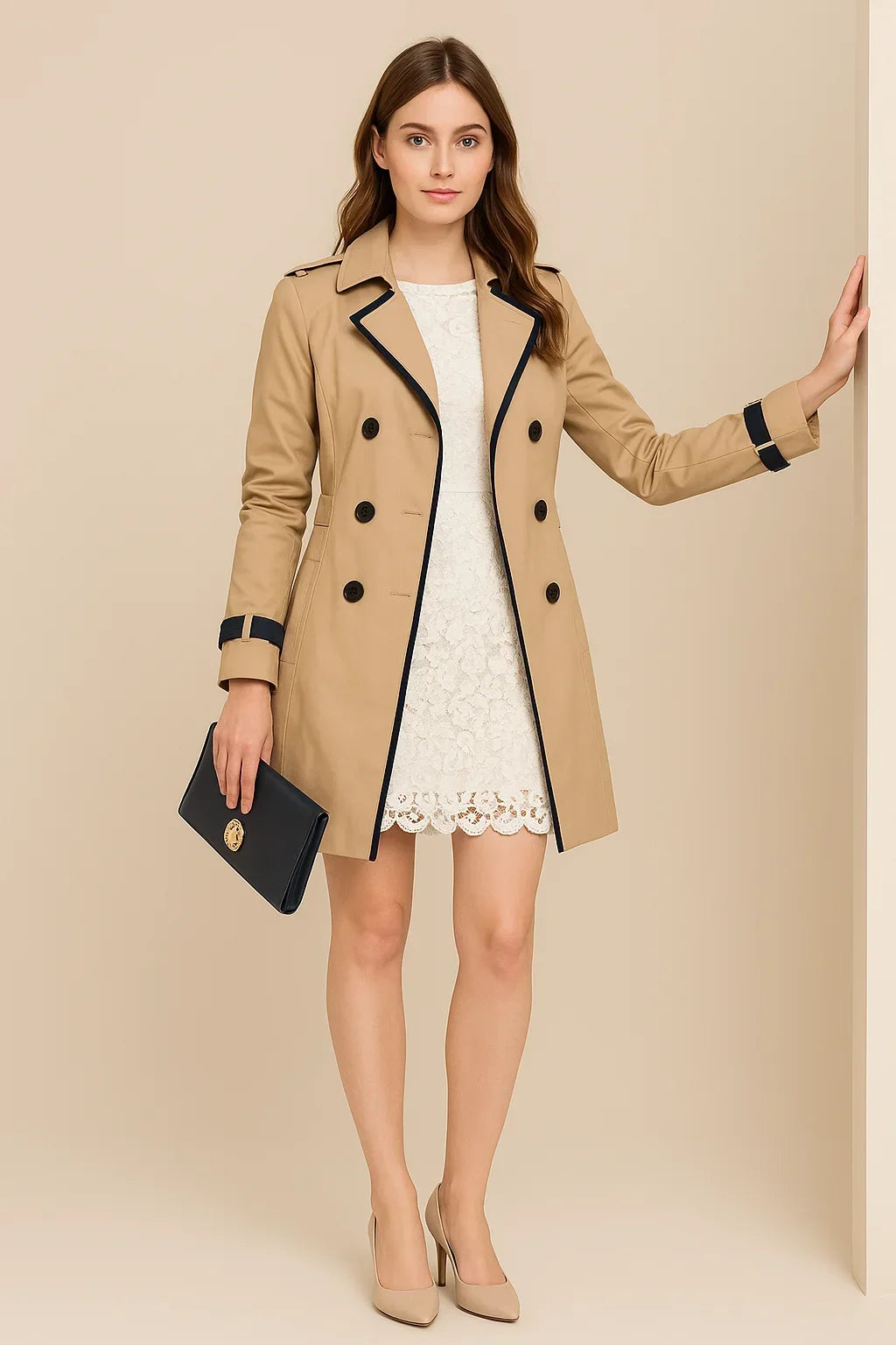 Rhea | Trench-coat à Double Boutonnage