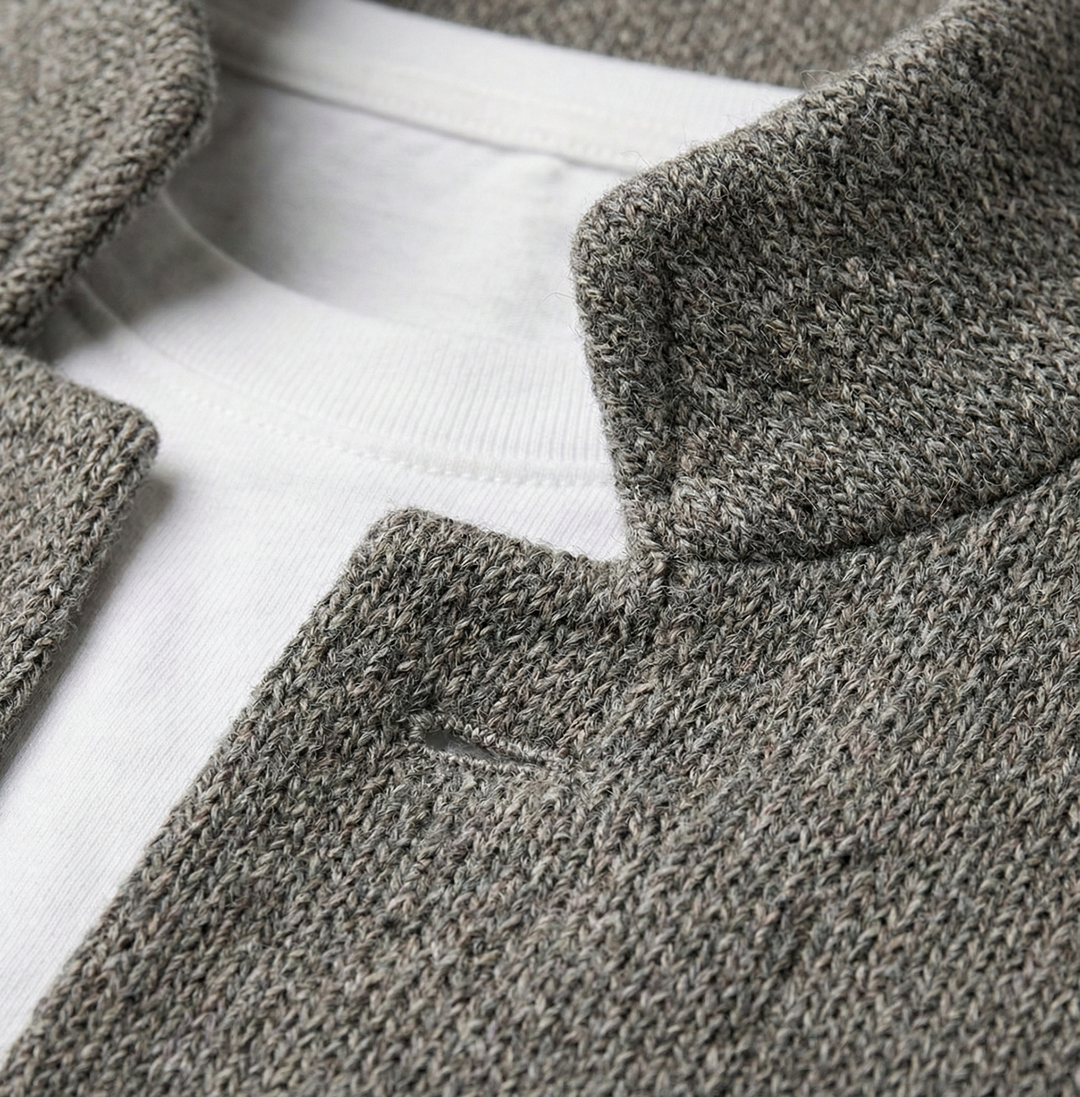 ARIEL | GILET À COL MANDARIN EN MAILLE