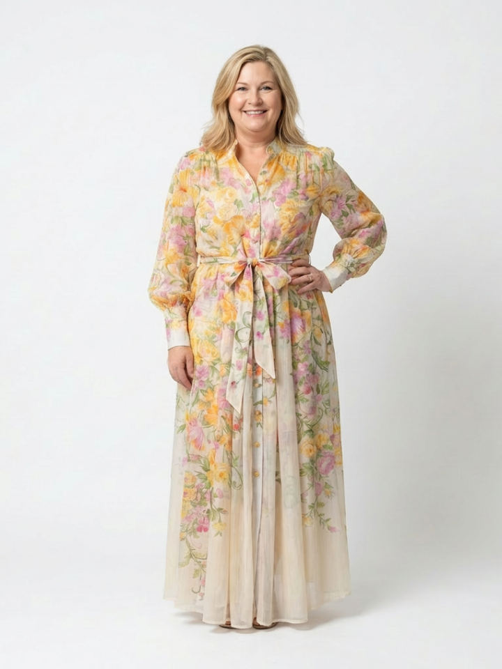 Cressida | Robe Maxi Longues Florale Transparent